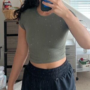 URBAN OUTFITTERS OUT FROM UNDER GREEN TOP